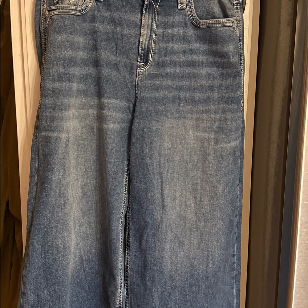 Women’s Rock revival Baggy Blue Jeans - Picture 6 of 8